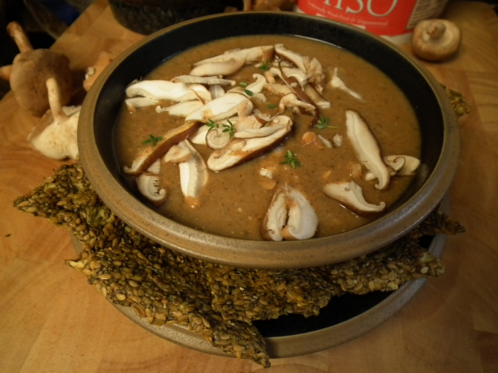 Raw Vegan Cream Shiitake Soup
